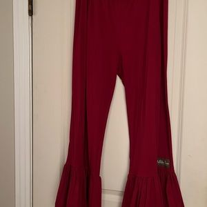Matilda Jane Ruffle Pants Maroon (women) size L